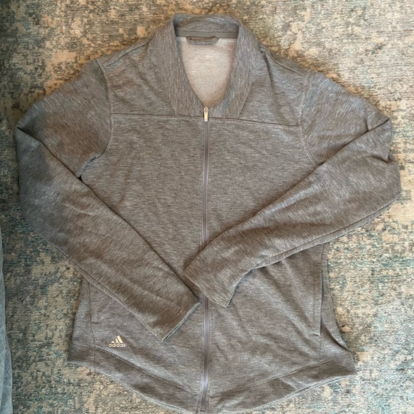 Adidas Golf 3 stripe full zip layering sweater - Picture 2 of 2